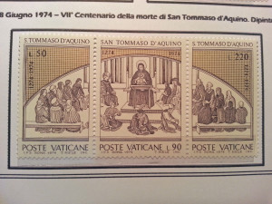 Francobolli commemorativi del VII Centenario della morte di San Tommaso d'Aquino