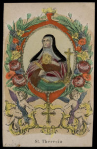 Santa Teresa d'Avila in un'incisione dei Koppe. 